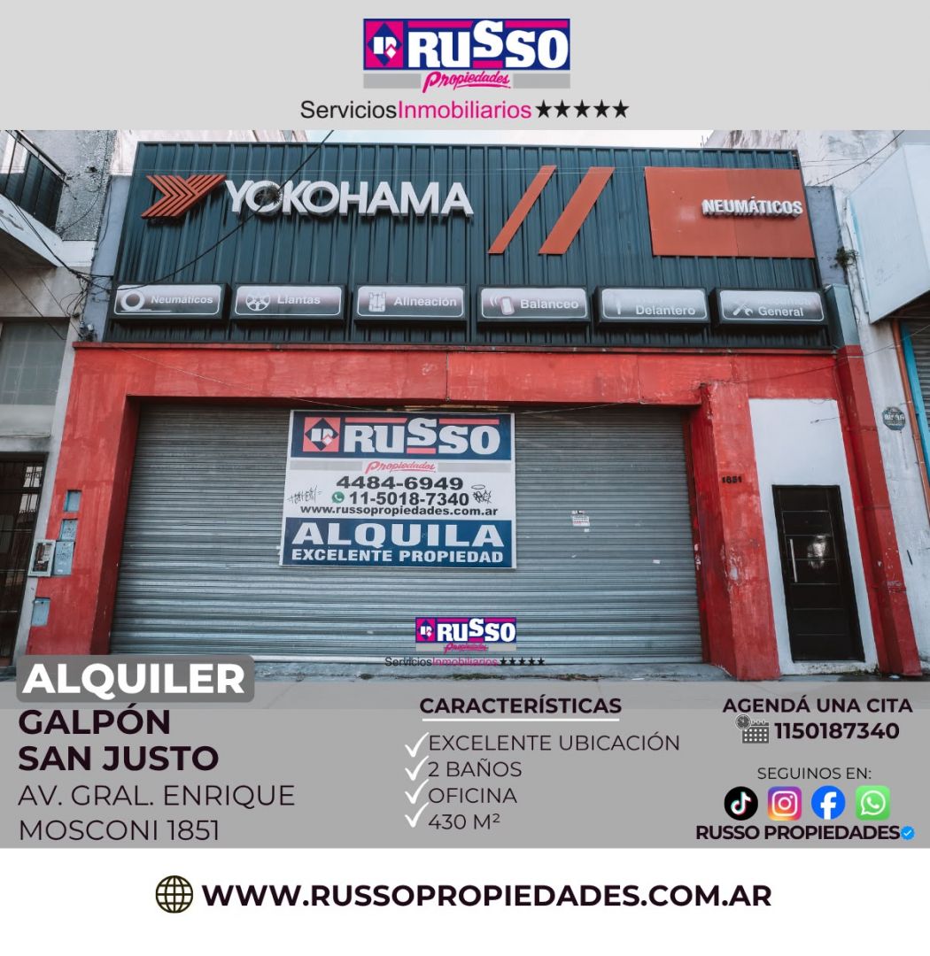 Galpon en MOSCONI, AV. GRA 1800