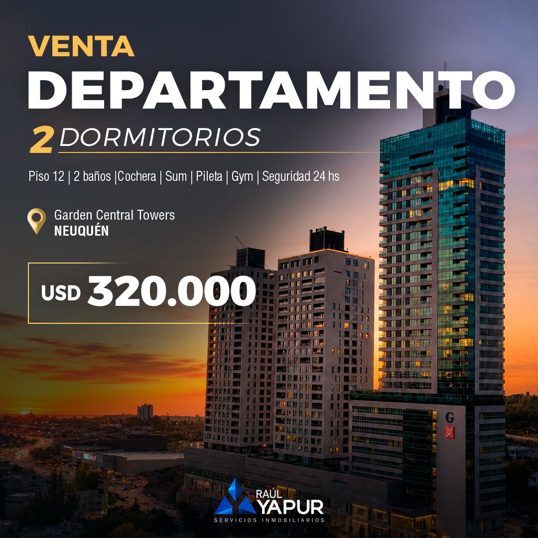 Departamento en venta Garden Central Towers 5 ambientes