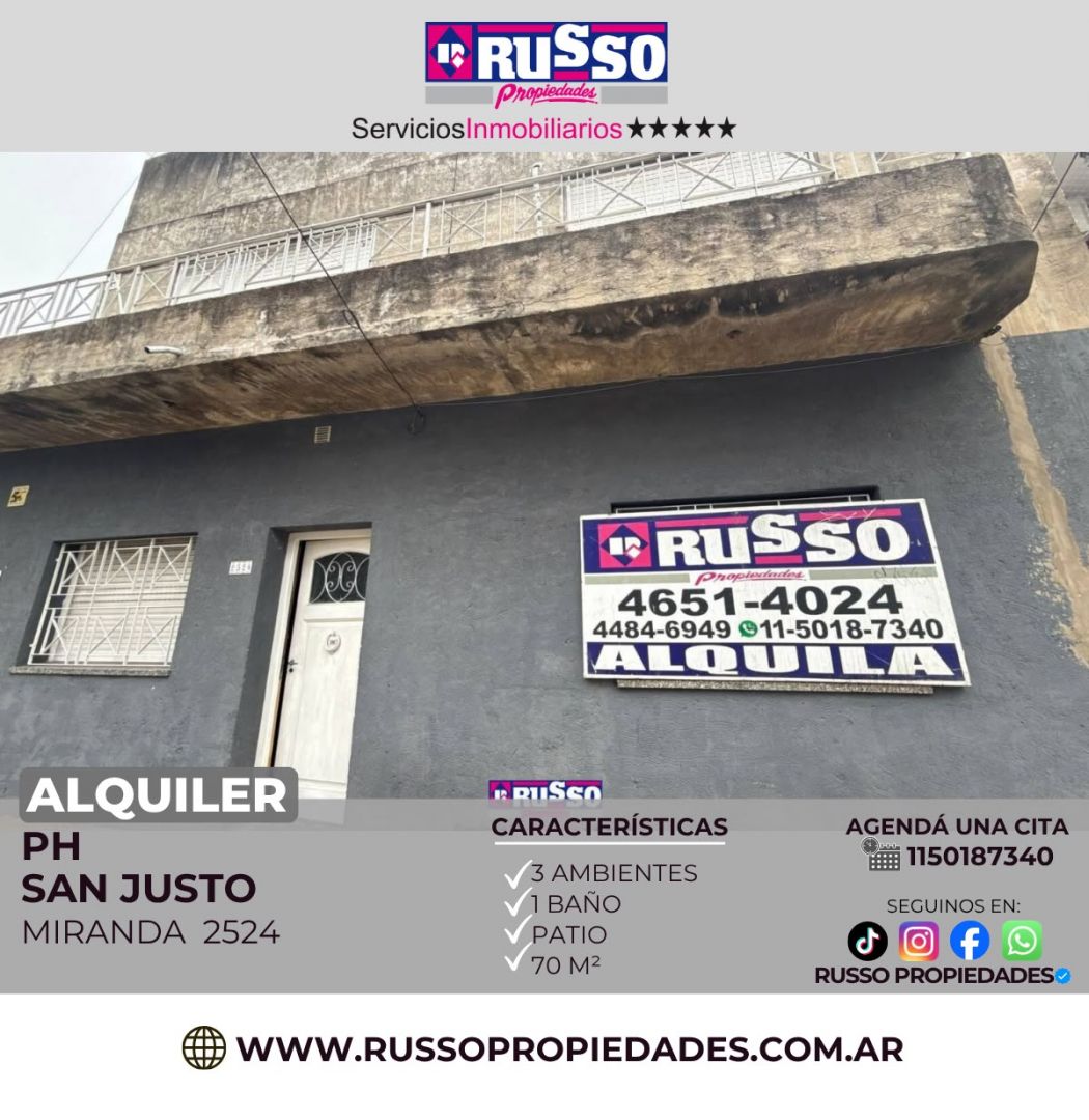 Departamento en MIRANDA 2500