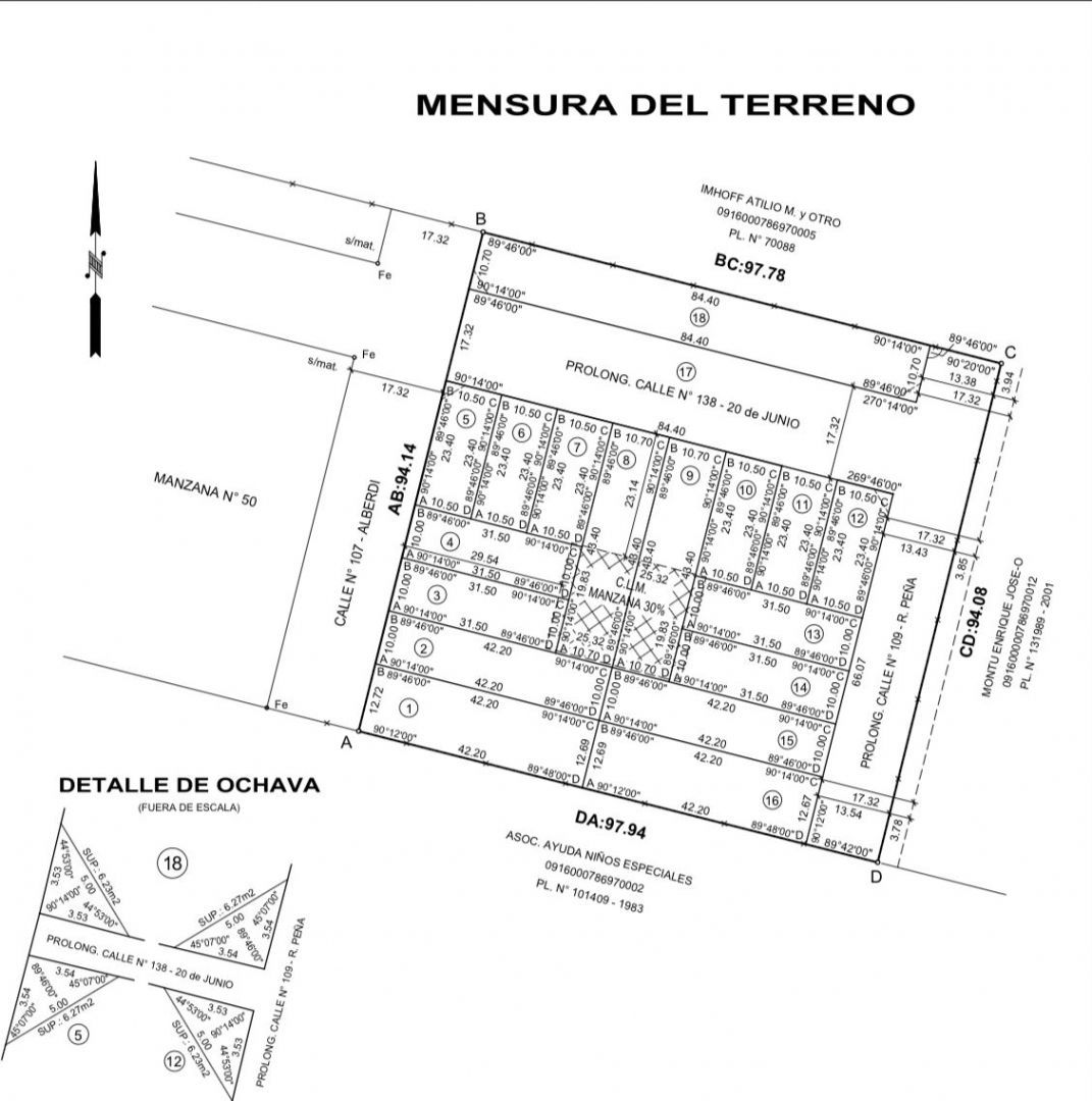 Terreno de 422 m² en Esperanza