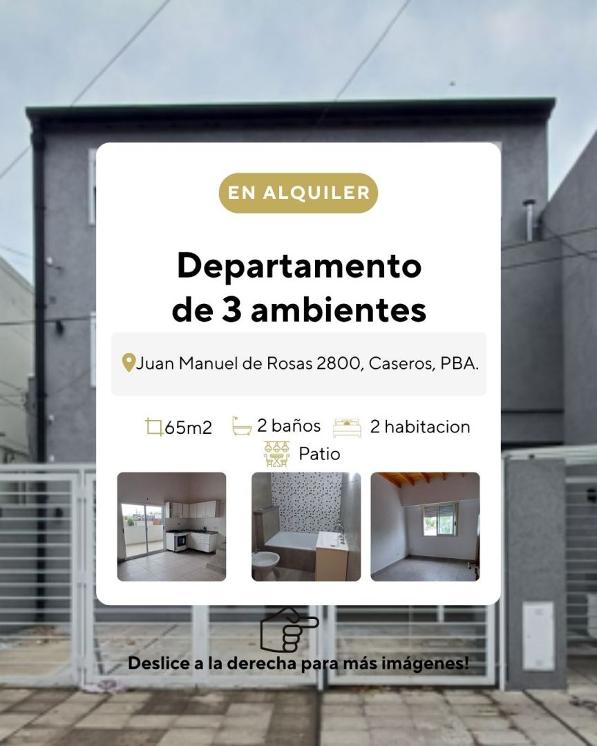ALQUILER DE DEPARTAMENTO EN Tres de Febrero - Caseros - 1