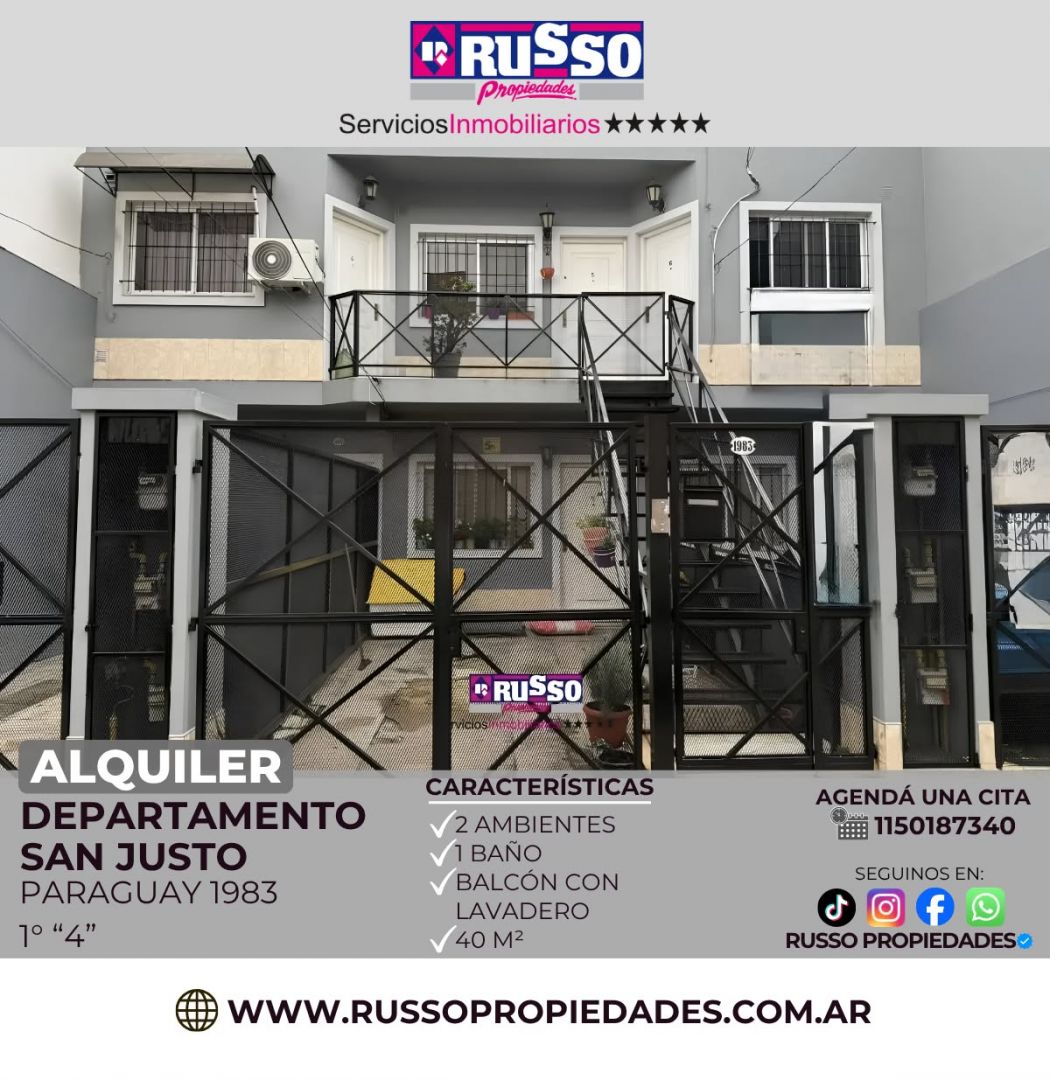 Departamento en alquiler San Justo 2 ambientes - imagen 1
