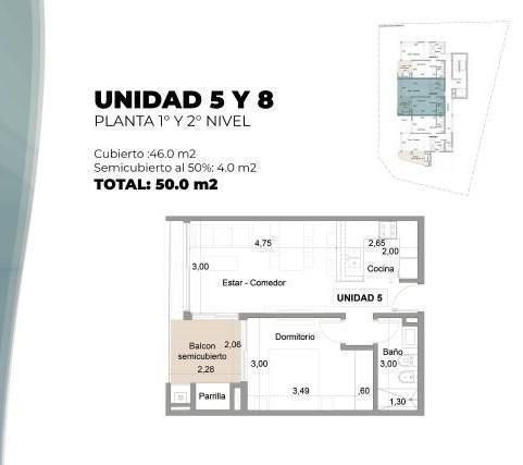 Departamento en venta Pinamar 2 ambientes