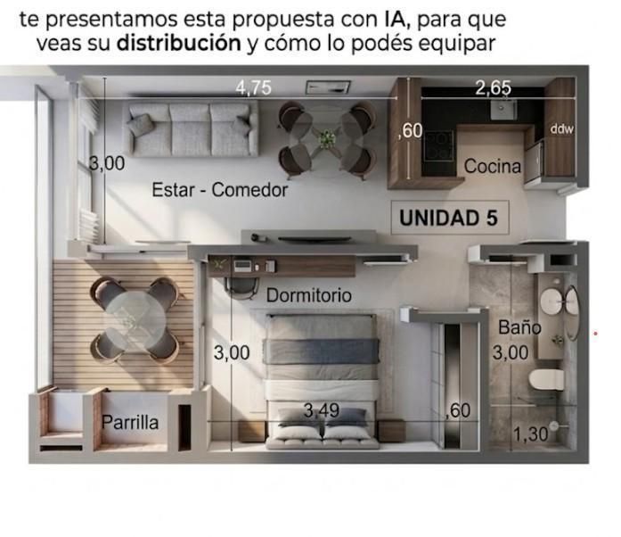 Departamento en venta Pinamar 2 ambientes