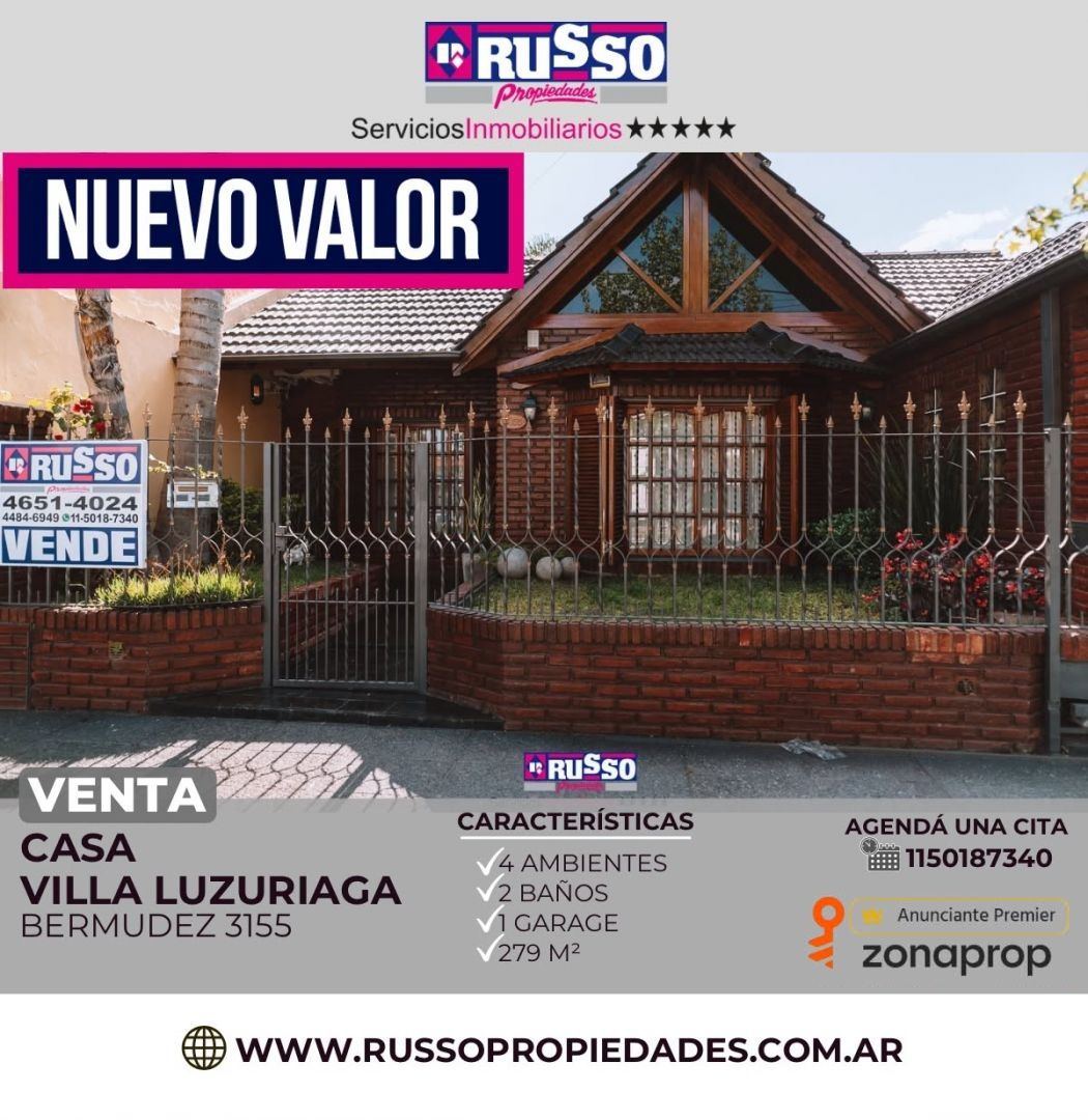 Casa en BERMUDEZ 3100