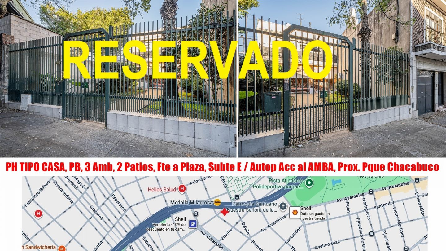 Departamento en venta Parque Chacabuco 3 ambientes
