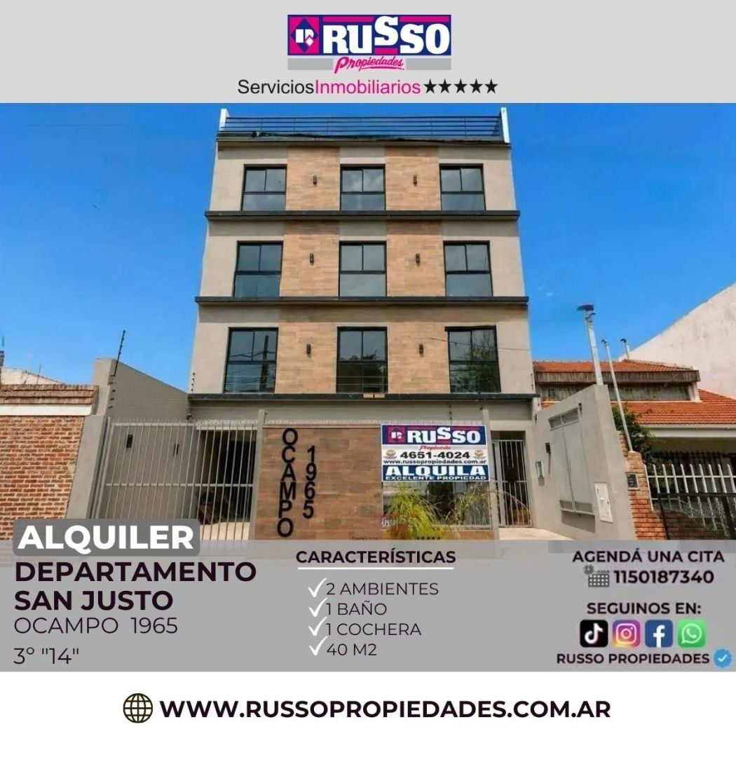 Departamento en OCAMPO 1900