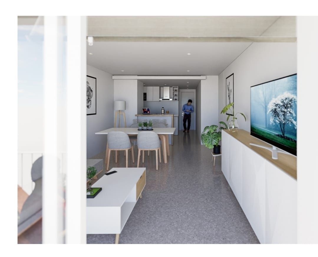 Depto 2 amb, 51m² con balcón y parrilla — Balcarce