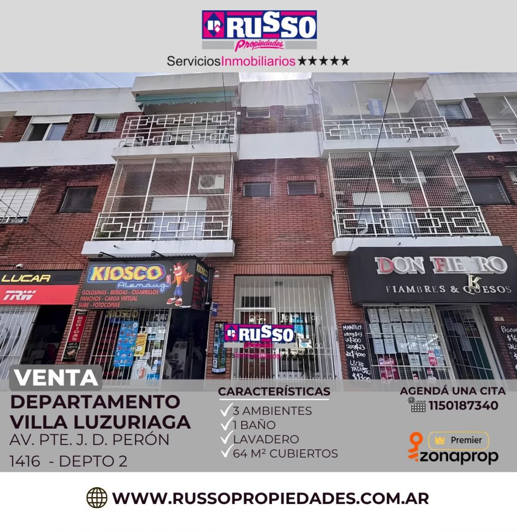 Departamento en PERON, AV. PTE.  1400
