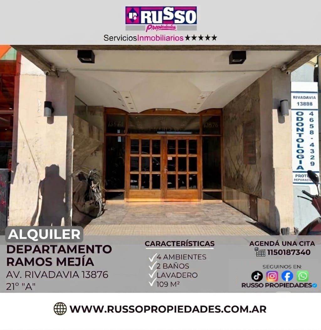 Departamento en RIVADAVIA, AV. 13800
