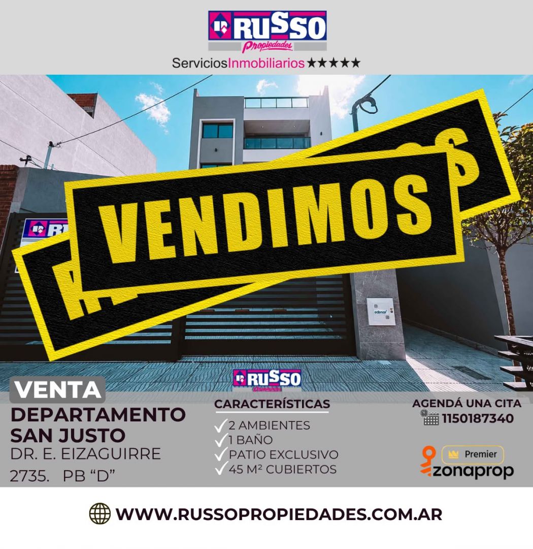 Departamento en venta San Justo 2 ambientes - imagen 1