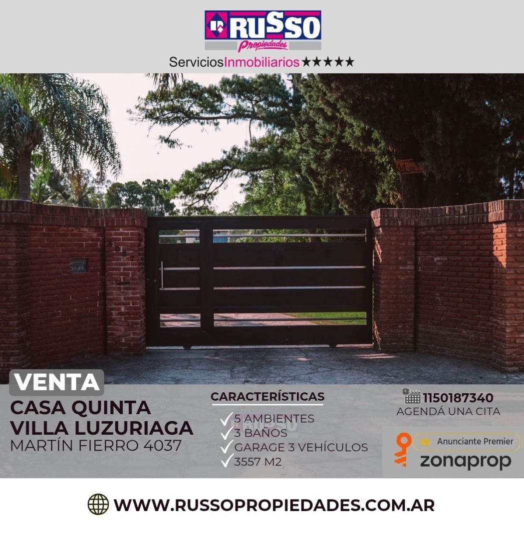 Quinta en MARTIN FIERRO 4000