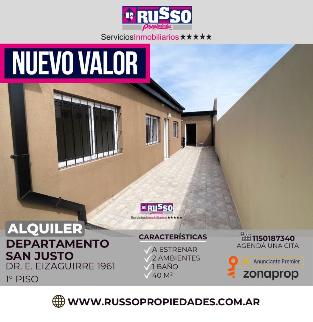 Departamento en EIZAGUIRRE, DR.  1900