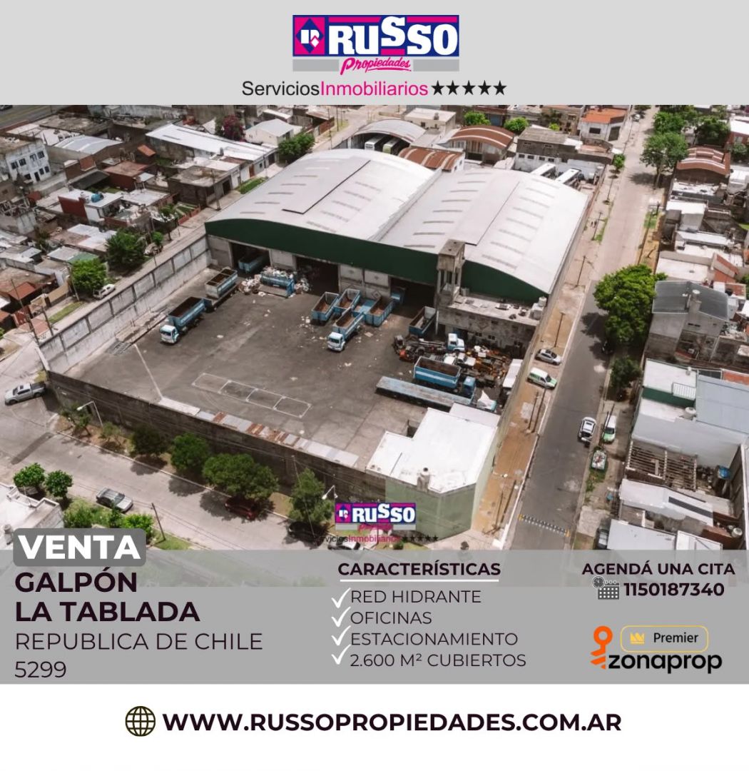 Galpon en REPUBLICA DE CHI 5200