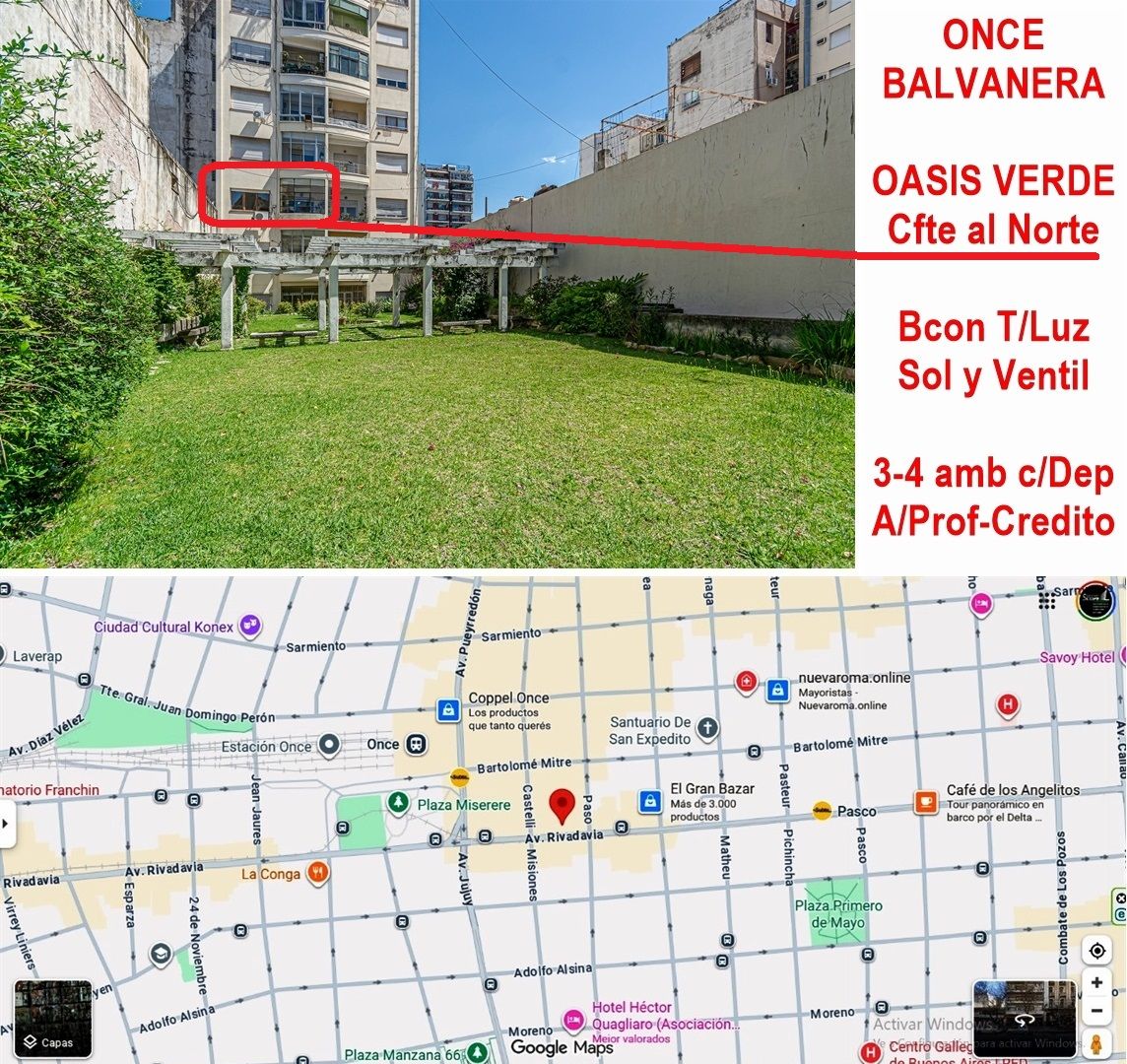 Departamento en venta Once 4 