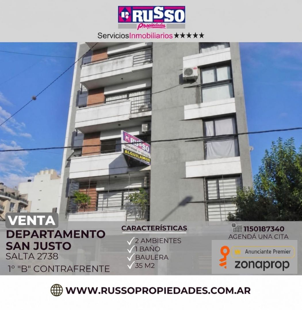 Departamento en venta San Justo 2 ambientes - imagen 1