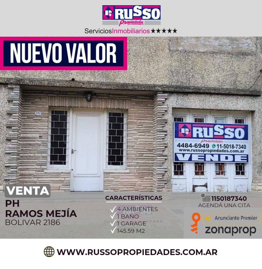 Departamento en BOLIVAR 2100