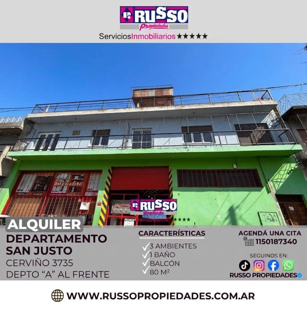 Departamento en CERVIÑO 3700