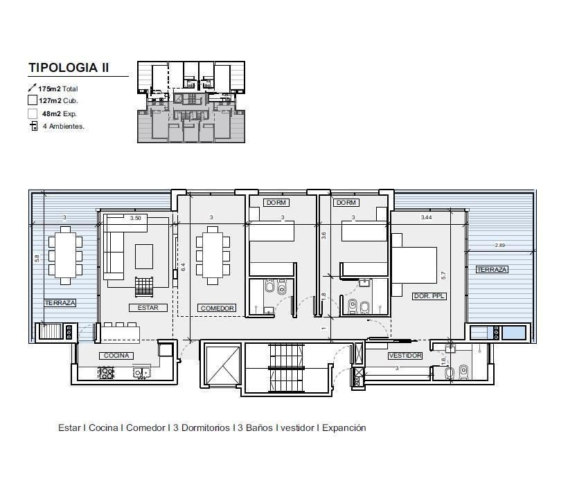 Departamento en venta Pinamar 4 ambientes