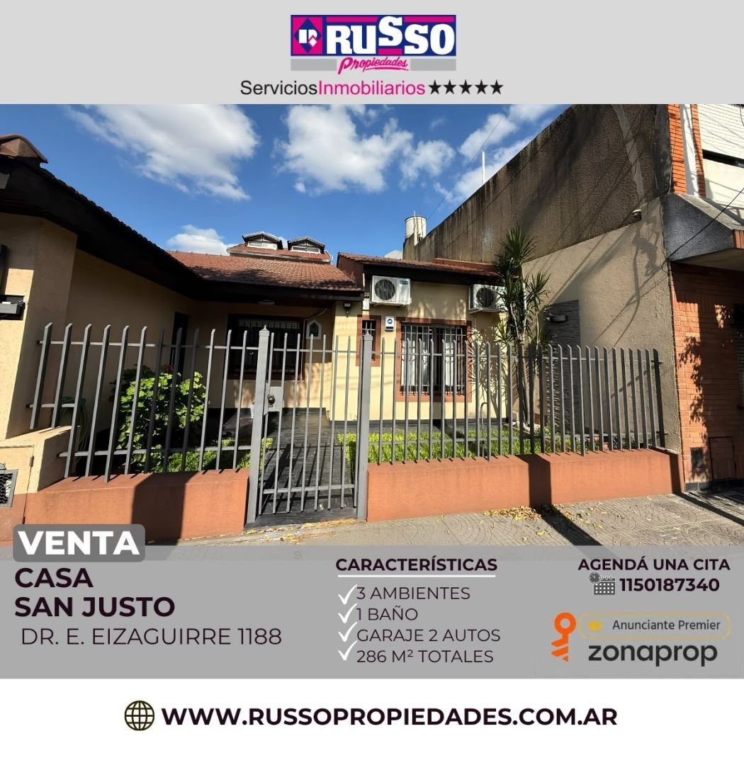 Casa en EIZAGUIRRE, DR.  1100