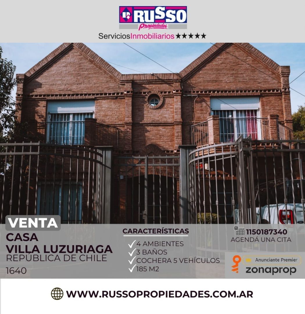 Casa en REPUBLICA DE CHI 1600