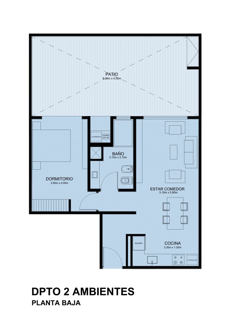 Departamento en Liniers 2 ambientes