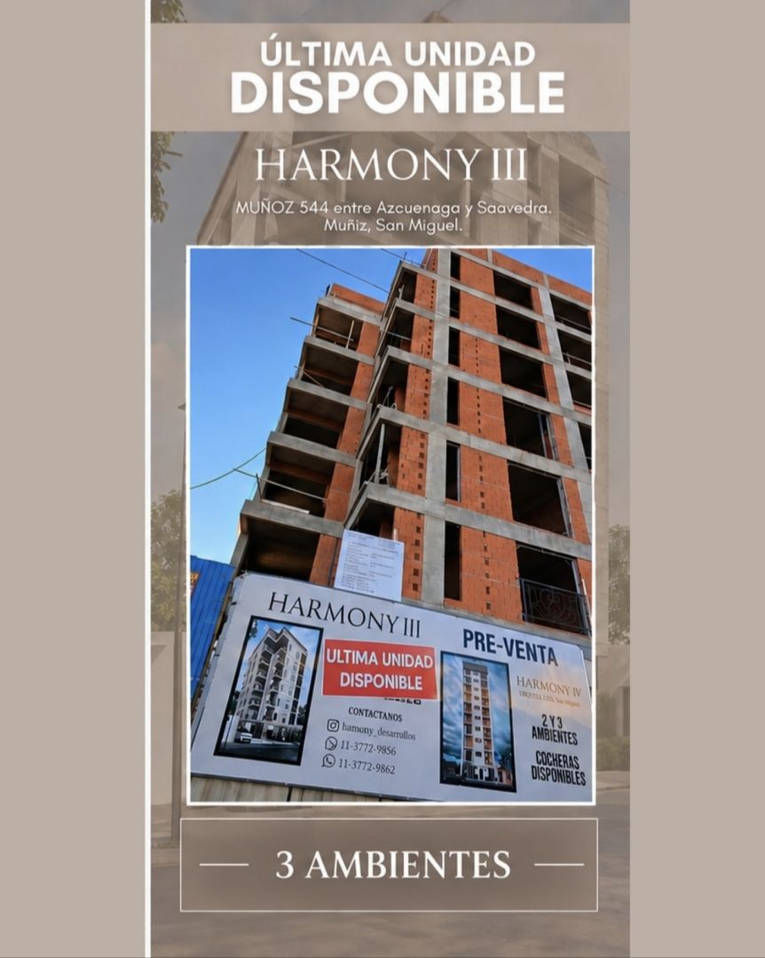 Departamento en venta Muñiz 2 ambientes