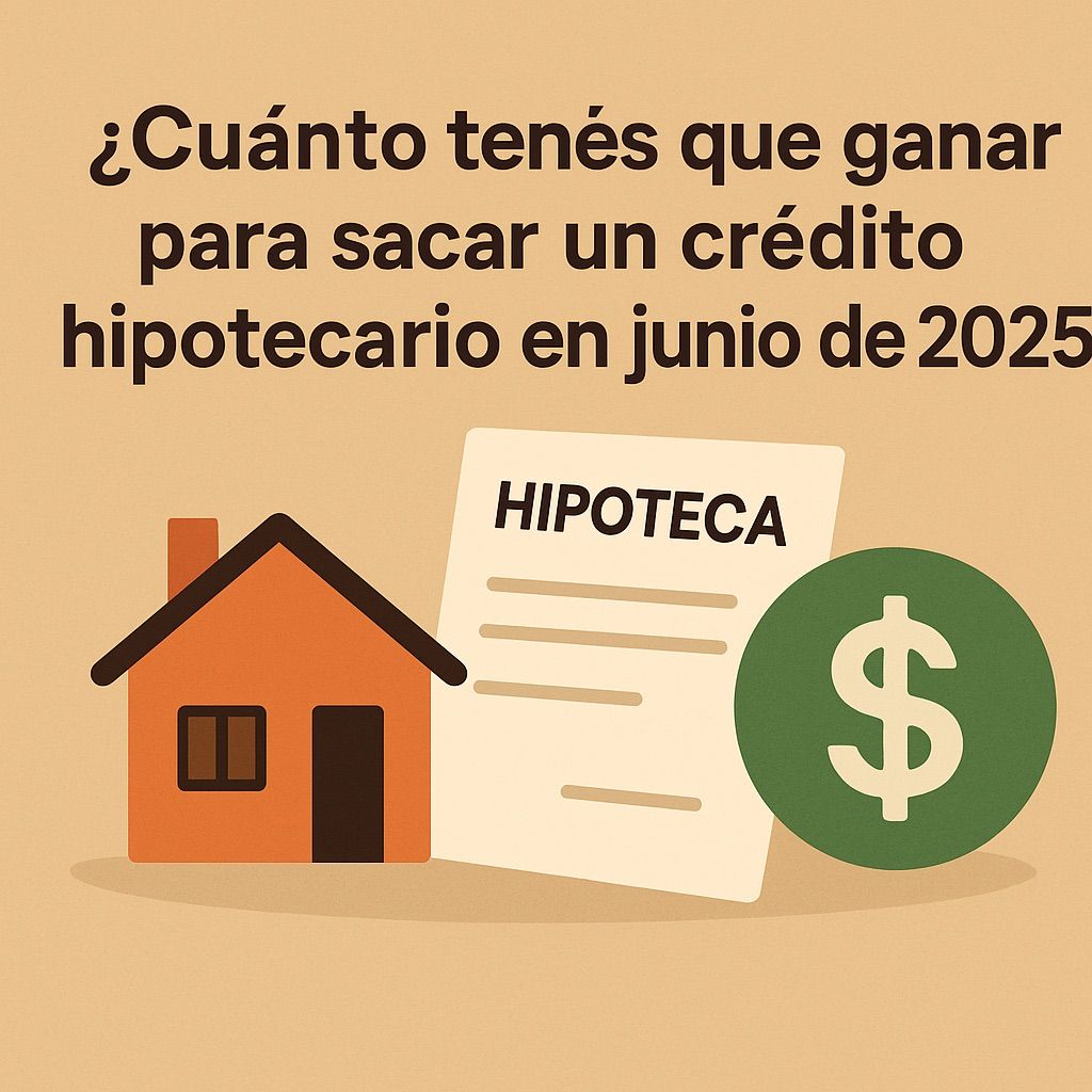¿Cuánto tenés que ganar para sacar un crédito hipotecario en junio de 2025?