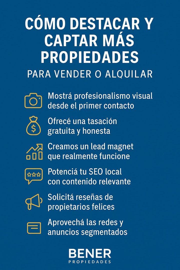 Cómo destacar y captar más propiedades para vender o alquilar
