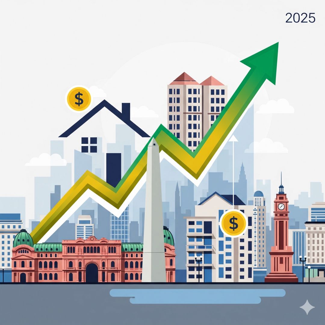 Mercado inmobiliario en Argentina 2025: aumento de escrituras, precios del m² y más operaciones en dólares