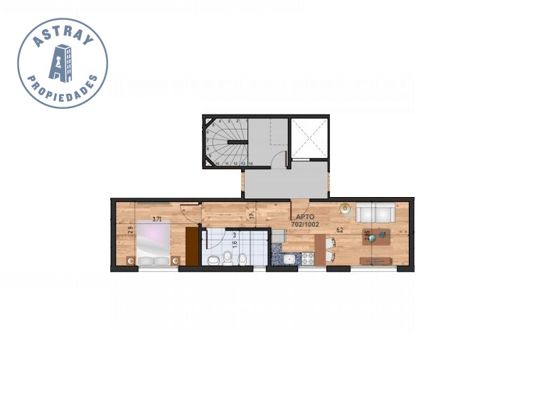Apartamento en venta Pocitos 1 dormitorio