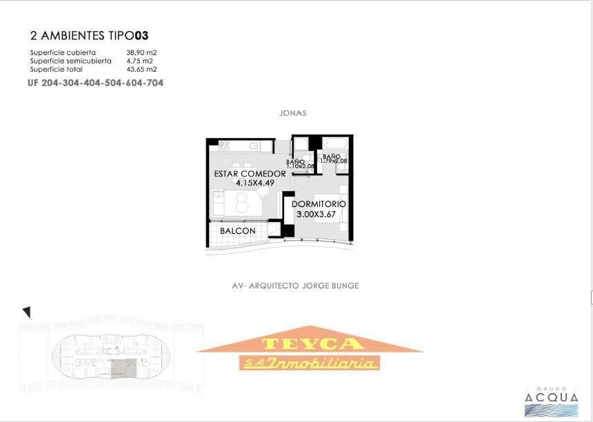 Departamento en venta Pinamar 2 ambientes