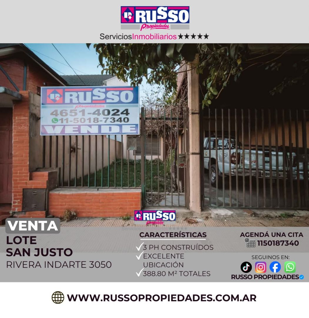 Lote en RIVERA INDARTE 3000