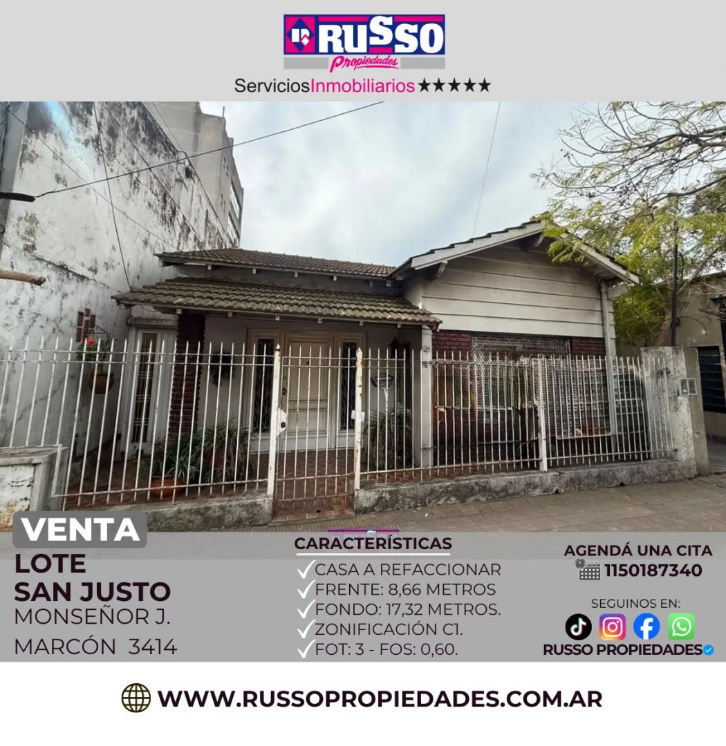 Lote en MARCON, MONSEÑO 3400