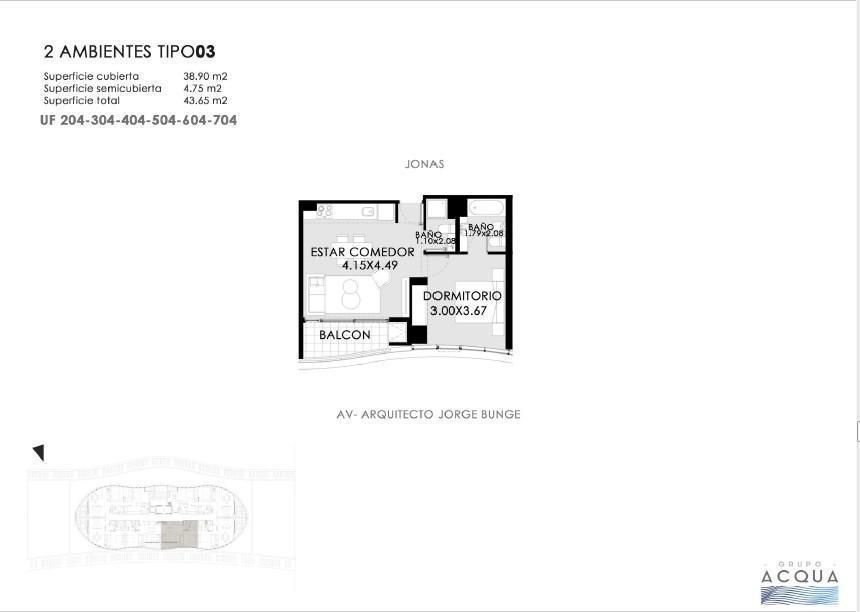 Departamento en venta Pinamar 2 ambientes