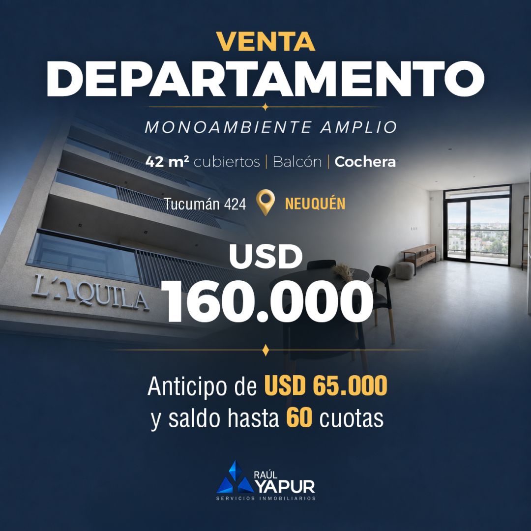 Departamento en venta área Centro Este 1 ambientes