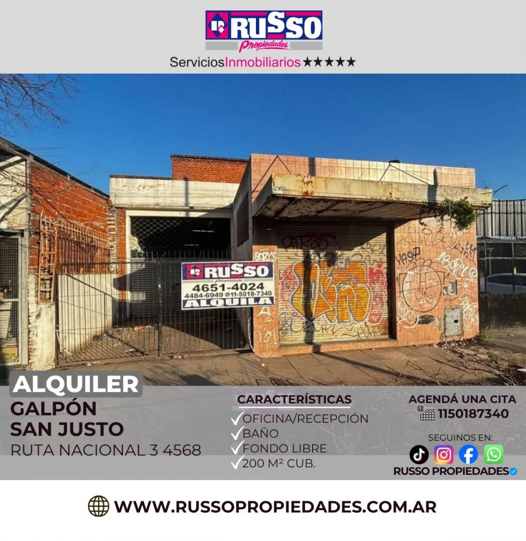 Galpon en RUTA NACIONAL  3 4500