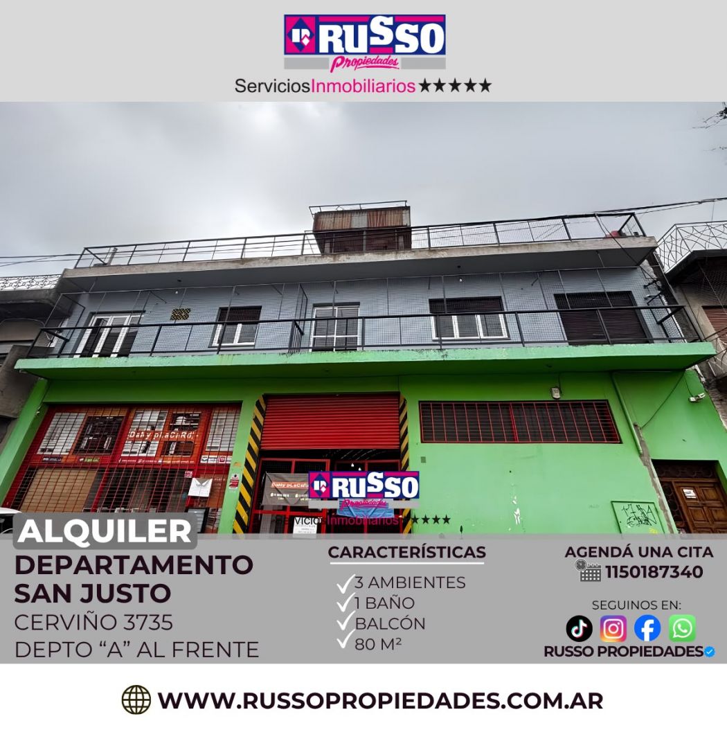 Departamento en CERVIÑO 3700