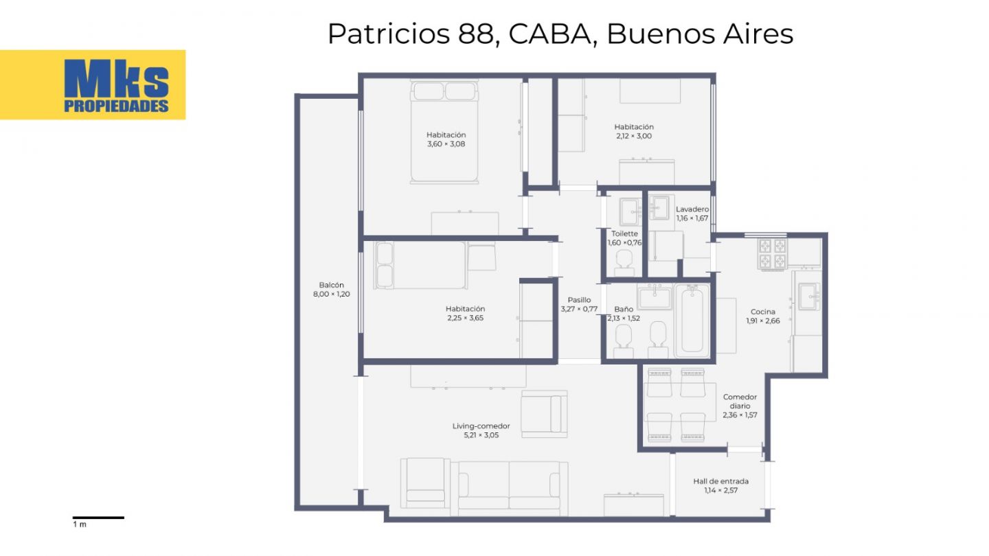 Departamento en Venta en Barracas, Capital Federal